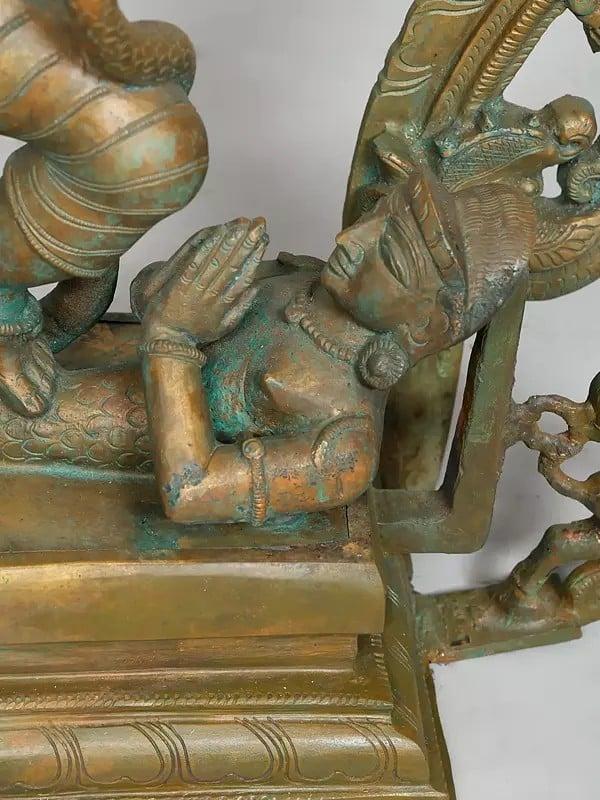 Exotic India 25" Standing Goddess Pratyangira With Kirtimukha Prabhavali | Madhuchista Vidhana (Lost-Wax) | Panchaloha Bronze From Swamimalai 