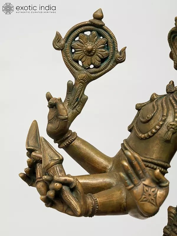 Exotic India 25" Superfine Ulagalantha Perumal | Madhuchista Vidhana (Lost-Wax) | Panchaloha Bronze From Swamimalai 
