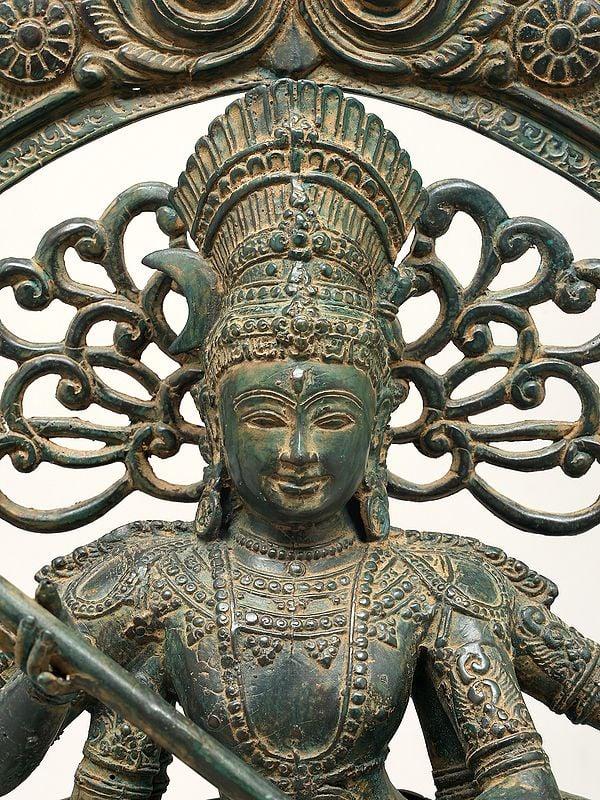 Exotic India 27" Lord Shiva As Nataraja | Balinese Brass Statue 