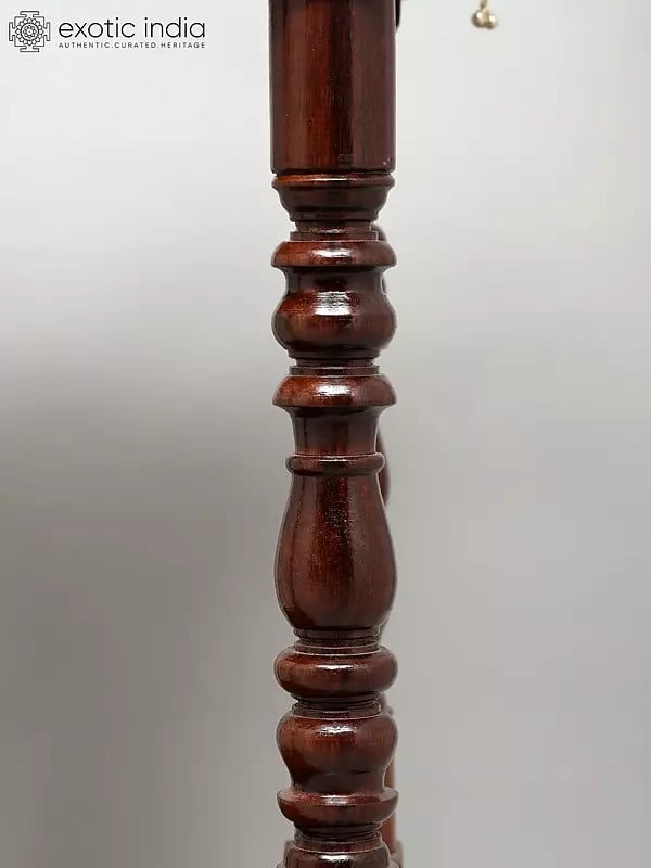 Exotic India 28" Four Sides Open Temple In Wood With Drawer
