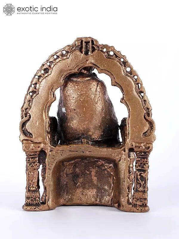 Exotic India 3" Small Sai Baba Copper Statue | Home Office Decor 