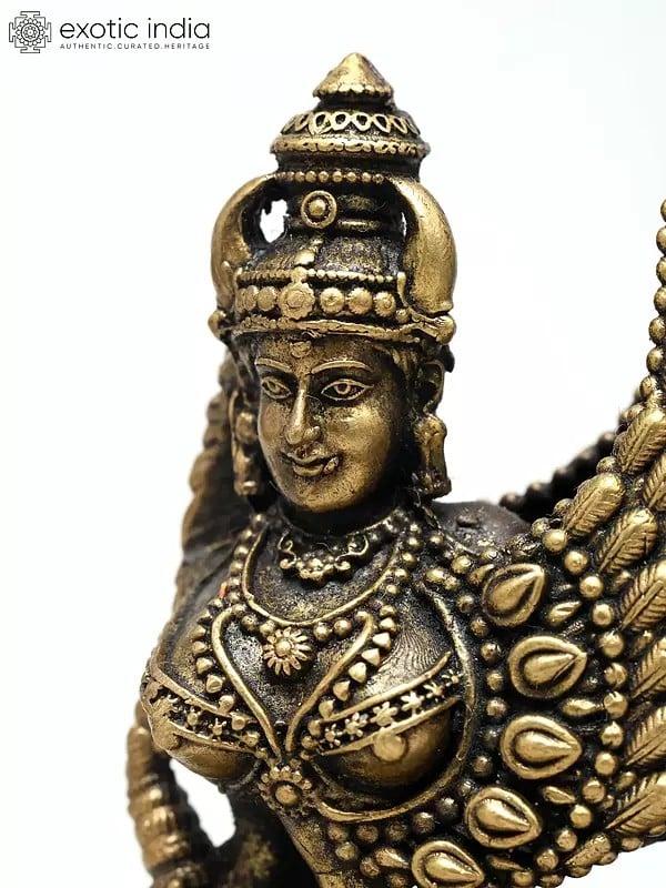 Exotic India 3" Small Superfine Goddess Kamdhenu Cow For Puja | Made In Coimbatore | Ideal For Puja 