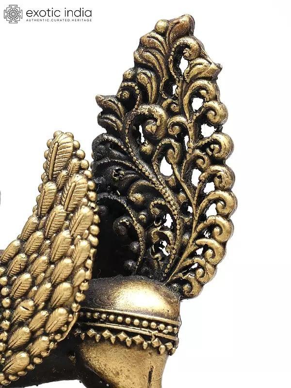 Exotic India 3" Small Superfine Goddess Kamdhenu Cow For Puja | Made In Coimbatore | Ideal For Puja 