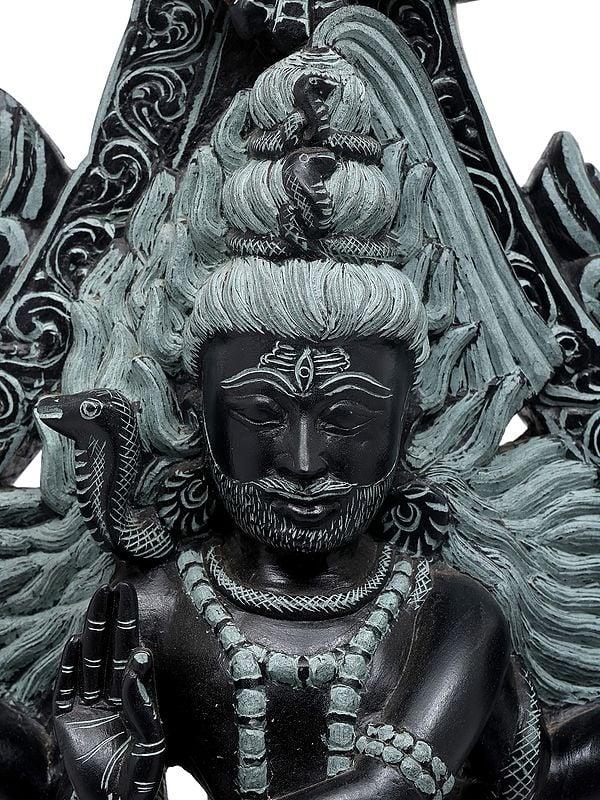 Exotic India 30" Large Dancing Lord Shiva (Nataraja) With Kirtimukha | Sand Stone Statue | Made In Orissa 