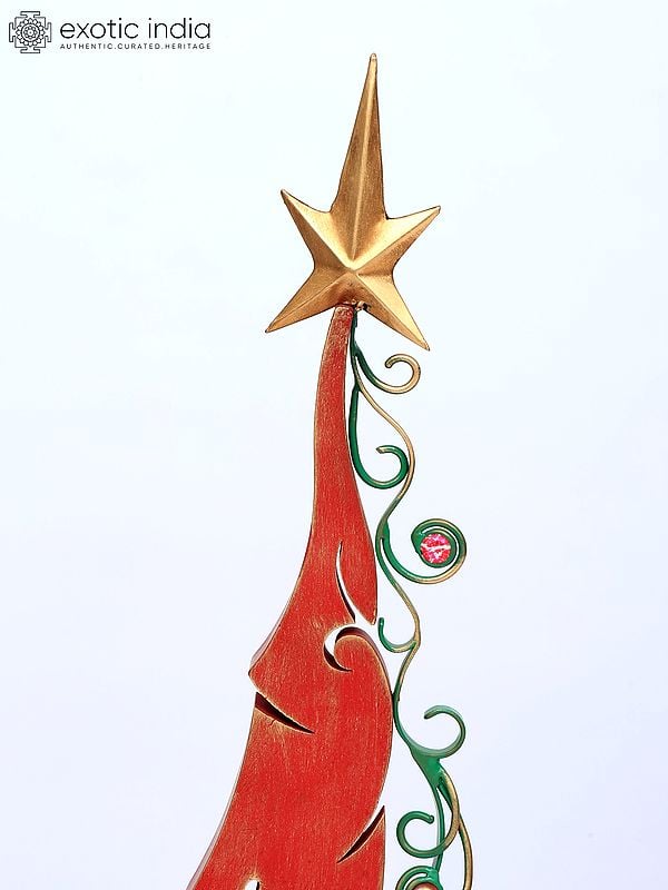 Exotic India 30" Set Of Two Stylish Christmas Trees | Home Decor 