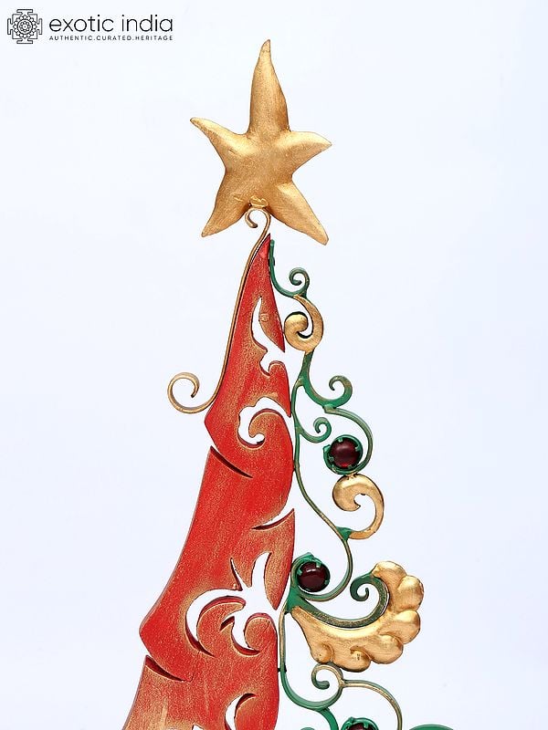 Exotic India 30" Set Of Two Stylish Christmas Trees | Home Decor 