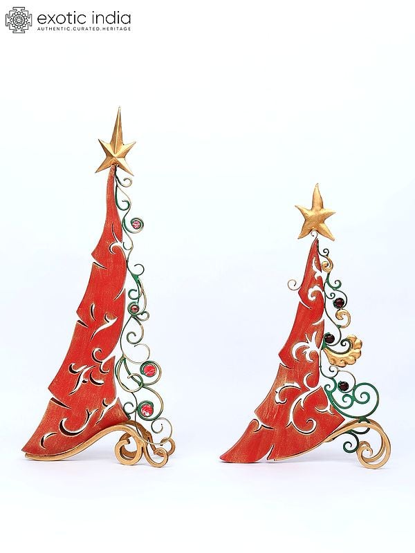 exotic india 30" Set of Two Stylish Christmas Trees | Home Decor 