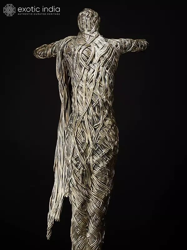 Exotic India 30" Stretching Herself | Modern Art | Original Sculpture 