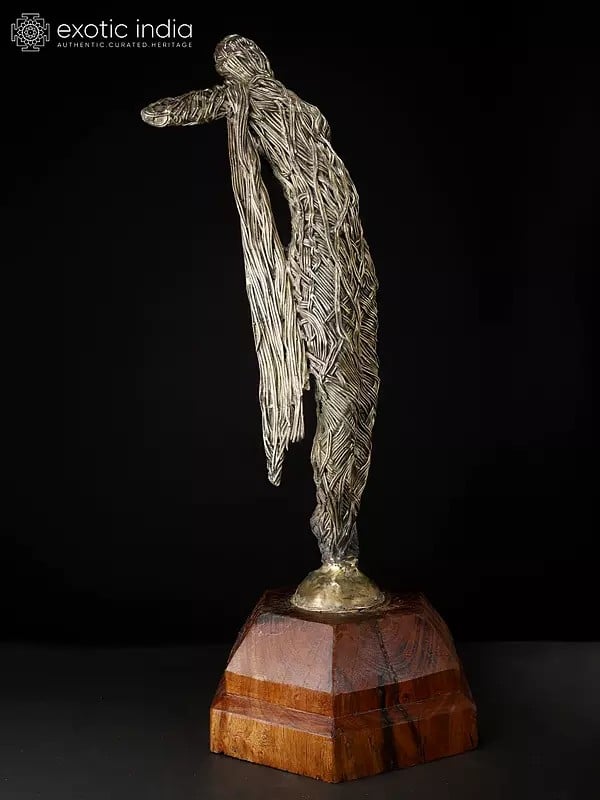 Exotic India 30" Stretching Herself | Modern Art | Original Sculpture 