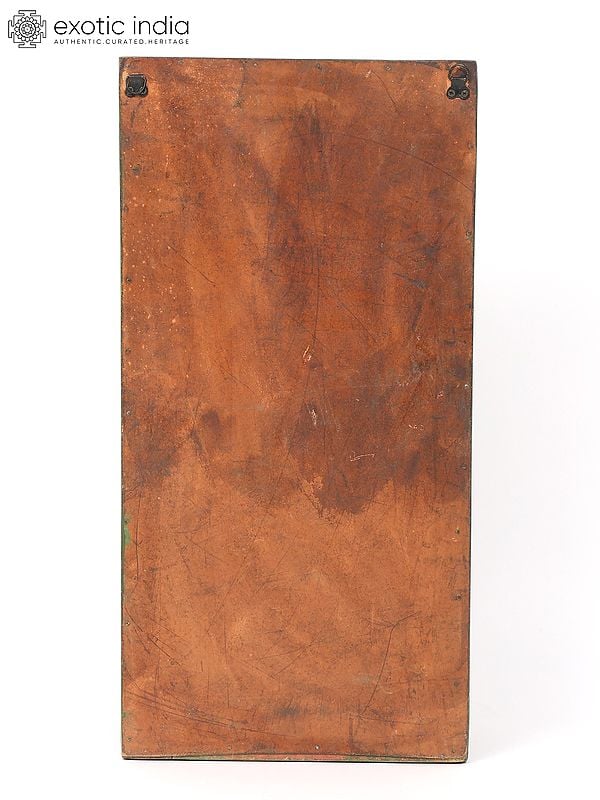 Exotic India 30" Wooden Jharokha (Window) Design Mirror | Wall Hanging 