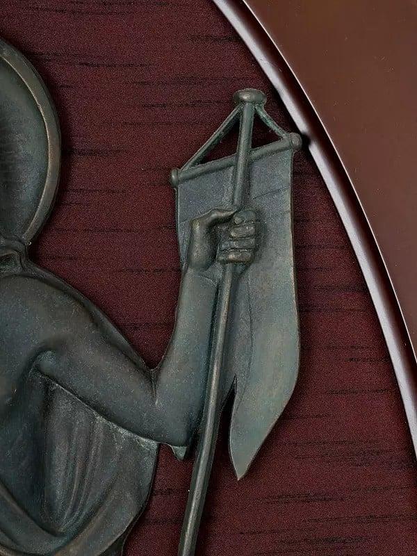 Exotic India 31" Bronze Jesus Christ | Inspired By Renaissance | Framed Sculpture | Wall Hanging 