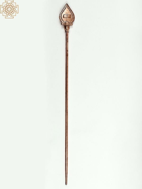 Exotic India 31" Lord Karttikeya (Murugan) Vel | Copper Bhala | Handmade 