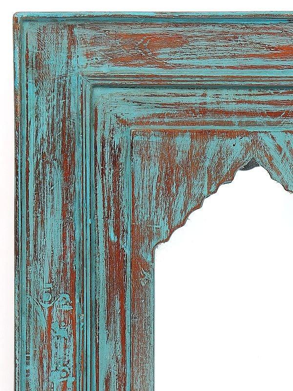 Exotic India 33" Vintage Style Wall Hanging Mirror | Home Decor 