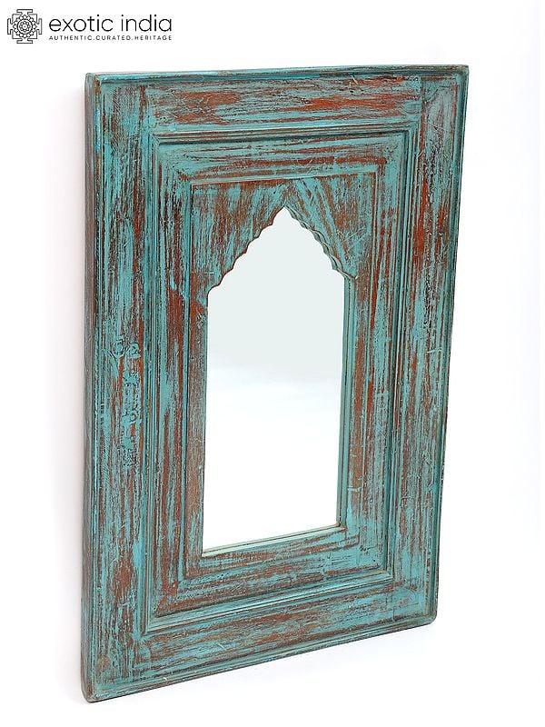 Exotic India 33" Vintage Style Wall Hanging Mirror | Home Decor 