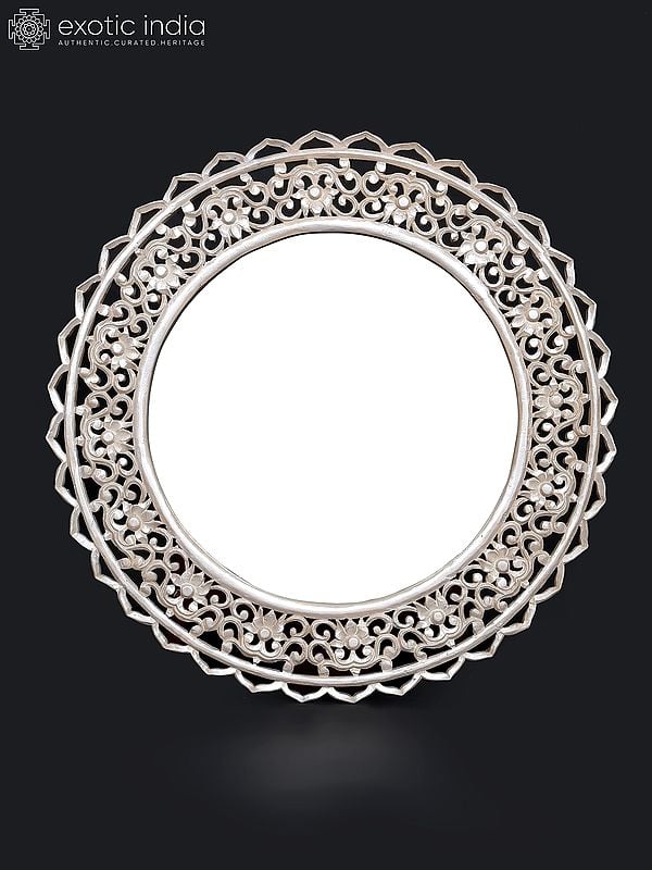 exotic india 34" Round Shaped Wall Hanging Mirror | Home Decor