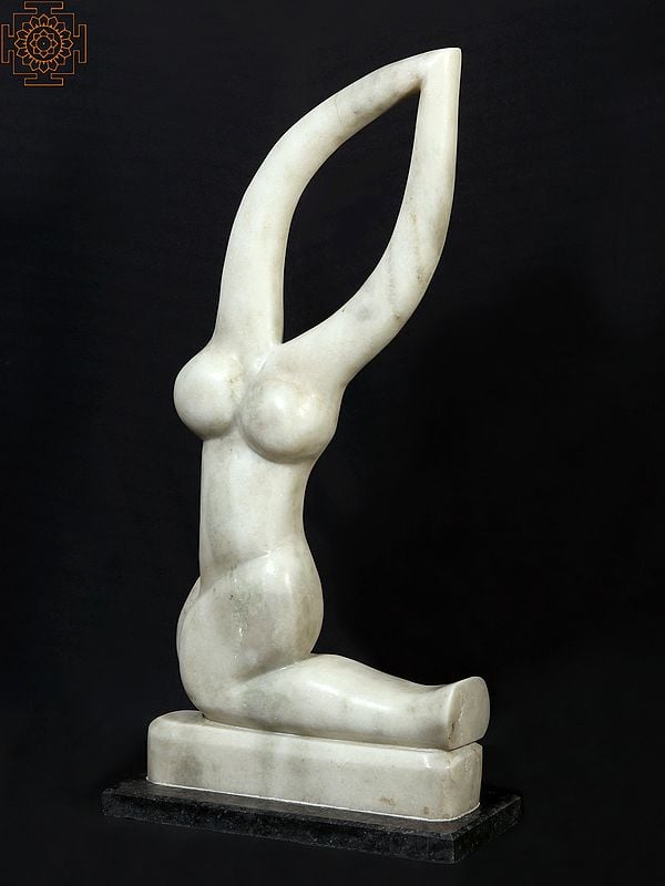 Exotic India 35" Captivating Mermaid | Modern Art Sculpture 