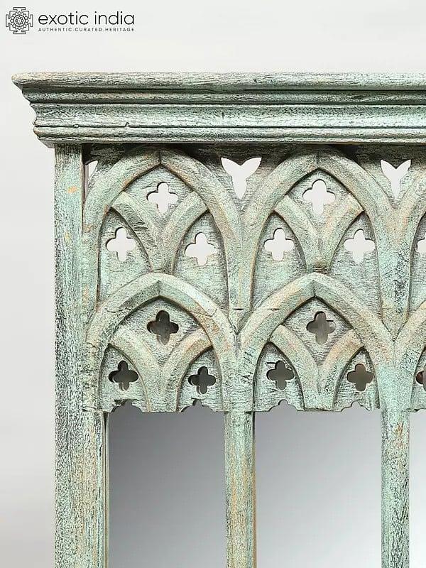 Exotic India 36" Large Vintage Style Wall Hanging Mirror | Home Decor 