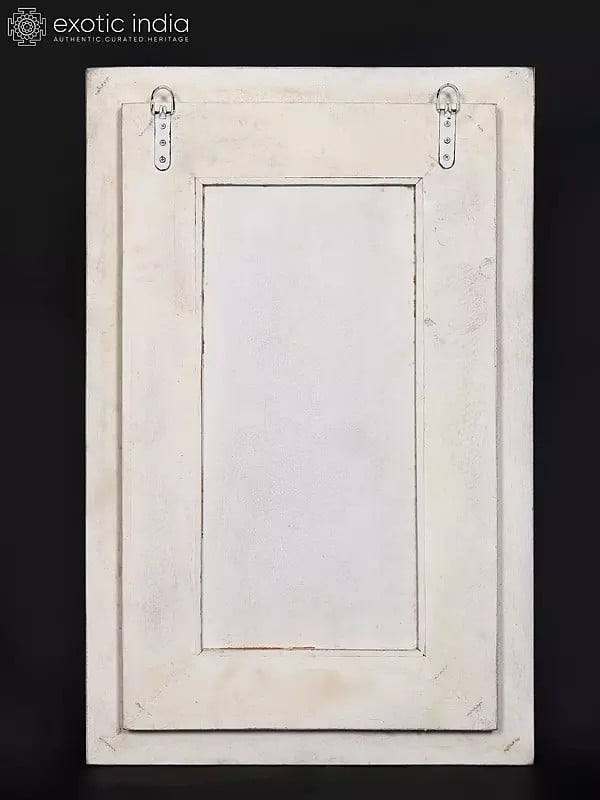 Exotic India 36" Large Wood Framed Vintage Mirror | Wall Hanging | Home Decor
