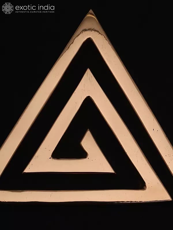 Exotic India 4" Copper Triangle Helix For Vastu Dosh Nivaran 
