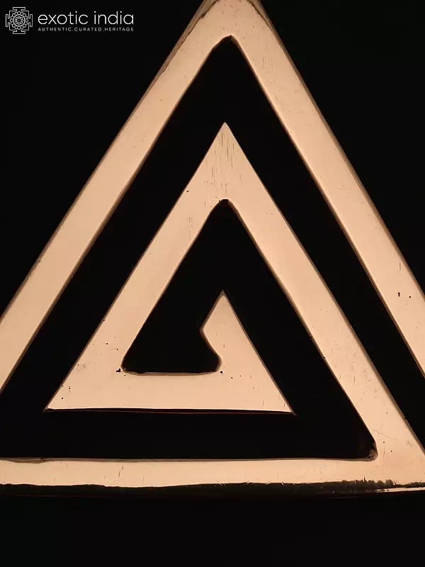 Exotic India 4" Copper Triangle Helix For Vastu Dosh Nivaran 