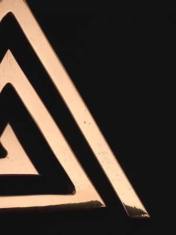 Exotic India 4" Copper Triangle Helix For Vastu Dosh Nivaran 