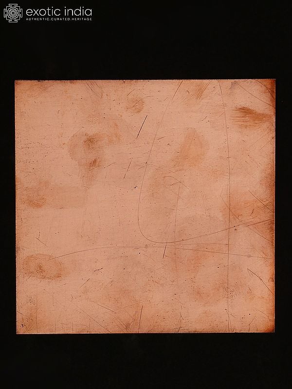 Exotic India 4" Dhan - Yash Vriddhi Sarvakaryasiddhi Yantra In Copper 