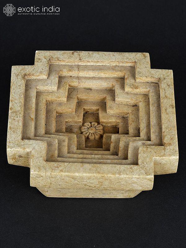 Exotic India 4" Small Kunda With Flower | Feng Shui Item From Banaras 