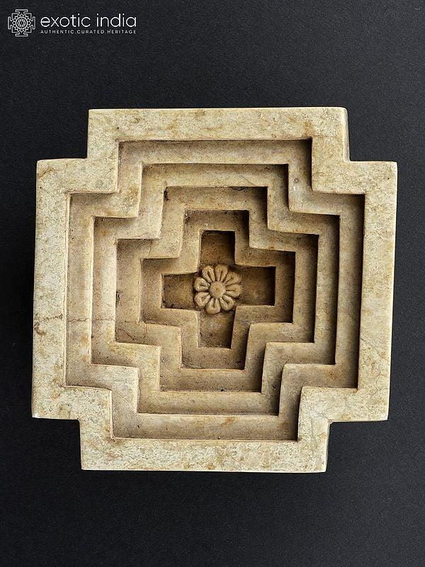 exotic india 4" Small Kunda with Flower | Feng Shui Item from Banaras 
