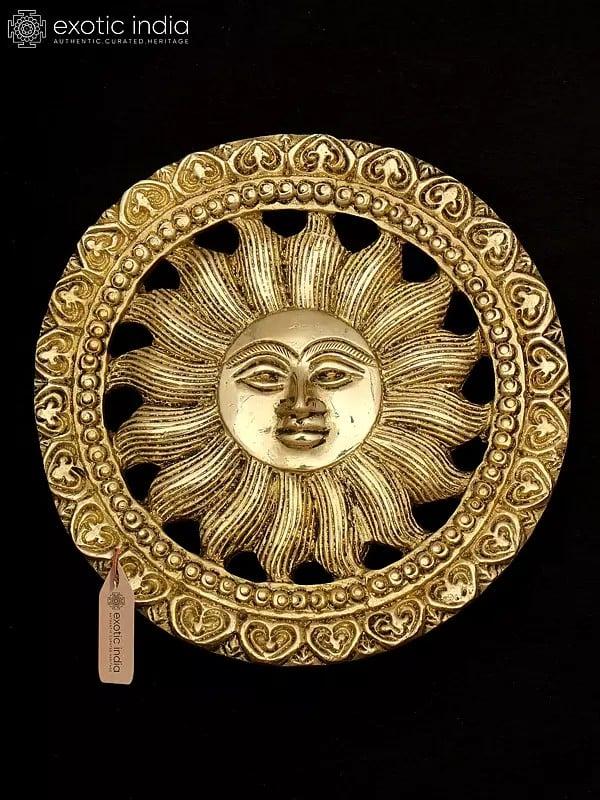 exotic india 4" Small Sun Wall Hanging | Made In India | Handmade 