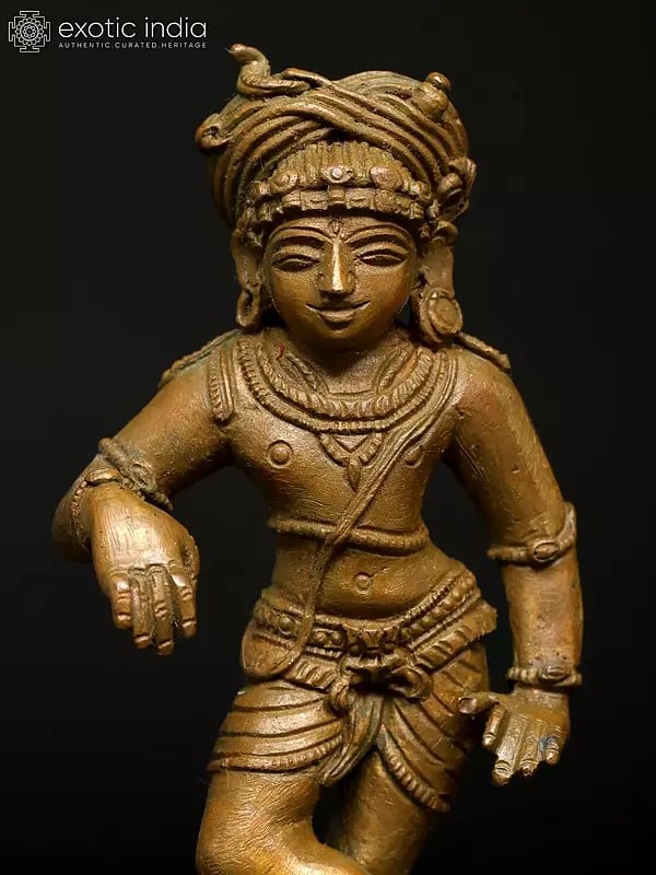 Exotic India 4" Small Vrishavahana Shiva With Parvati | Set Of 2 | Madhuchista Vidhana (Lost-Wax) | Panchaloha Bronze From Swamimalai 