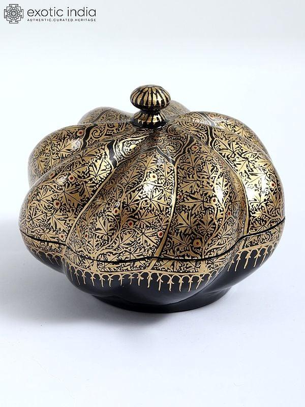 exotic india 4" Stylish Hand-Painted Papier Mache Box | From Kashmir 