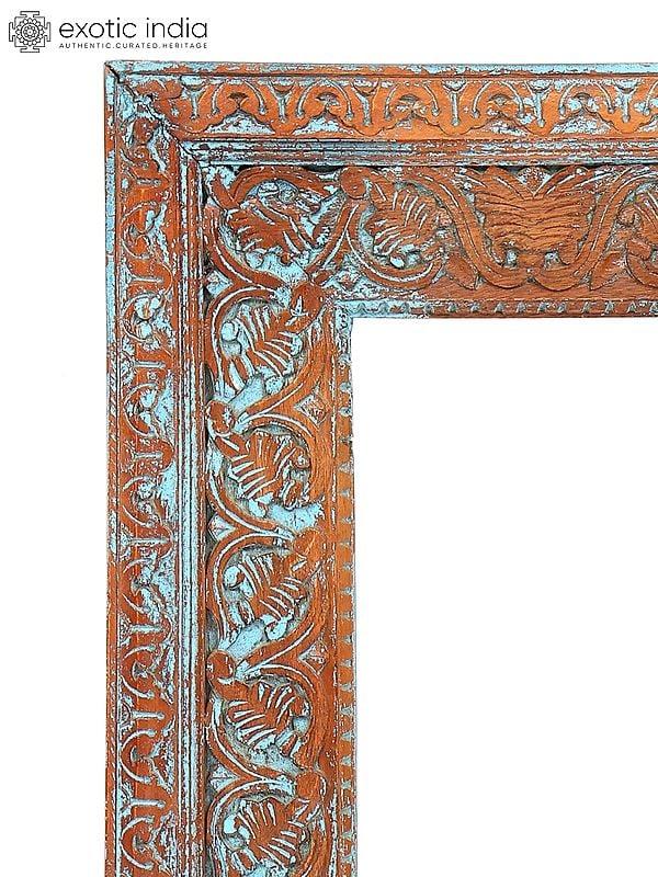 Exotic India 48" Large Rectangular Shaped Wall Hanging Mirror | Home Decor