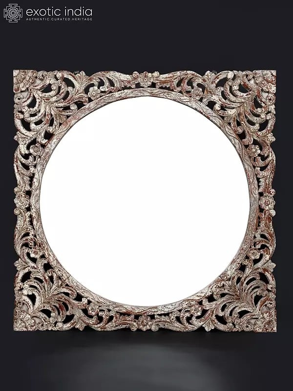 exotic india 48" Large Size Designer Mirror | Wall Hanging | Home Decor