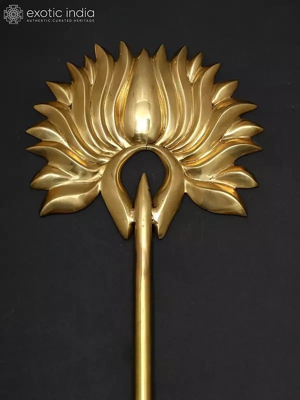 Exotic India 48" Lotus Design Decorative Sticks | Set Of 3 | Wall Decor 