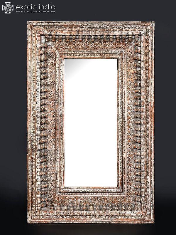 exotic india 48" Wood Framed Designer Mirror | Wall Hanging 