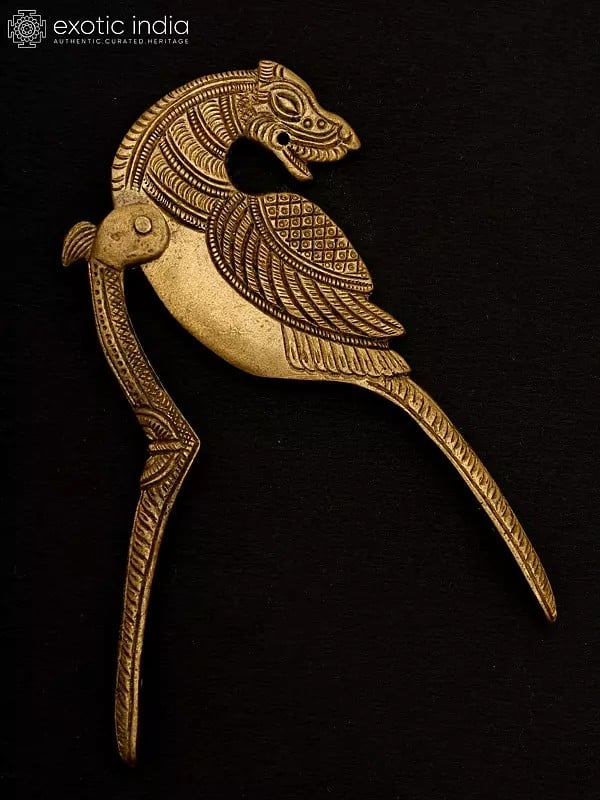 Exotic India 5" Designer Nut Cracker/Sarota In Brass