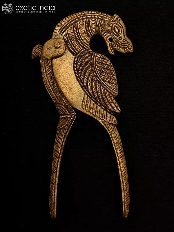 exotic india 5" Designer Nut Cracker/Sarota in Brass