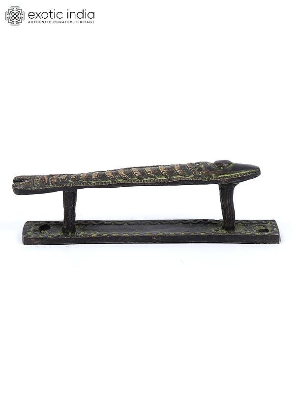 exotic india 5" Fish Design Vintage Look Brass Door Handle 