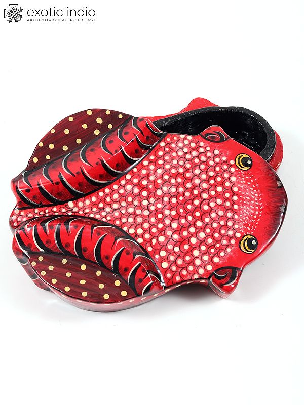 Exotic India 5" Frog Design Hand-Painted Papier Mache Box | From Kashmir 