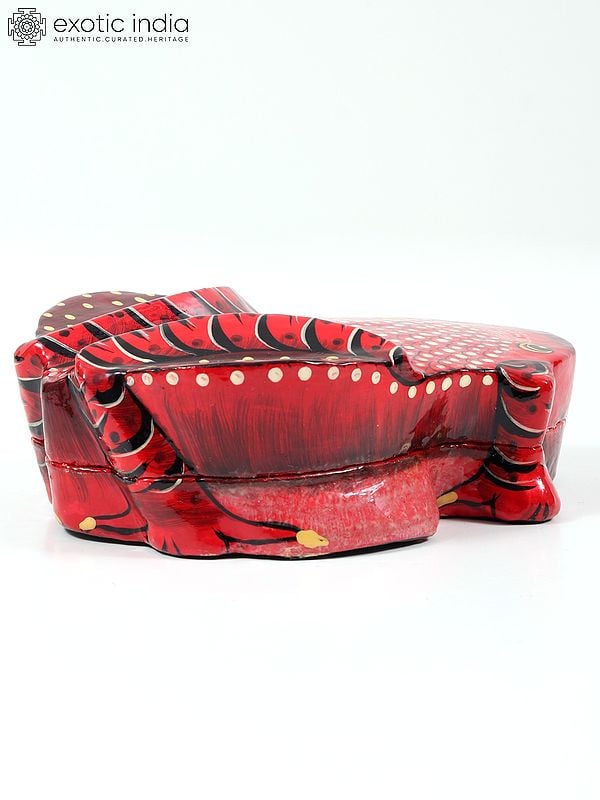 Exotic India 5" Frog Design Hand-Painted Papier Mache Box | From Kashmir 