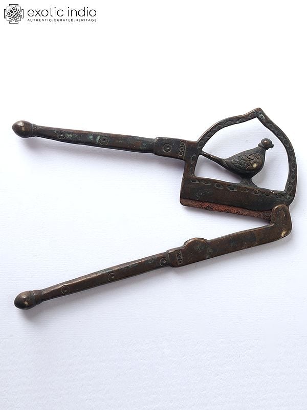Exotic India 5" Pigeon Design Bronze Betel Nut Cracker/Sarota