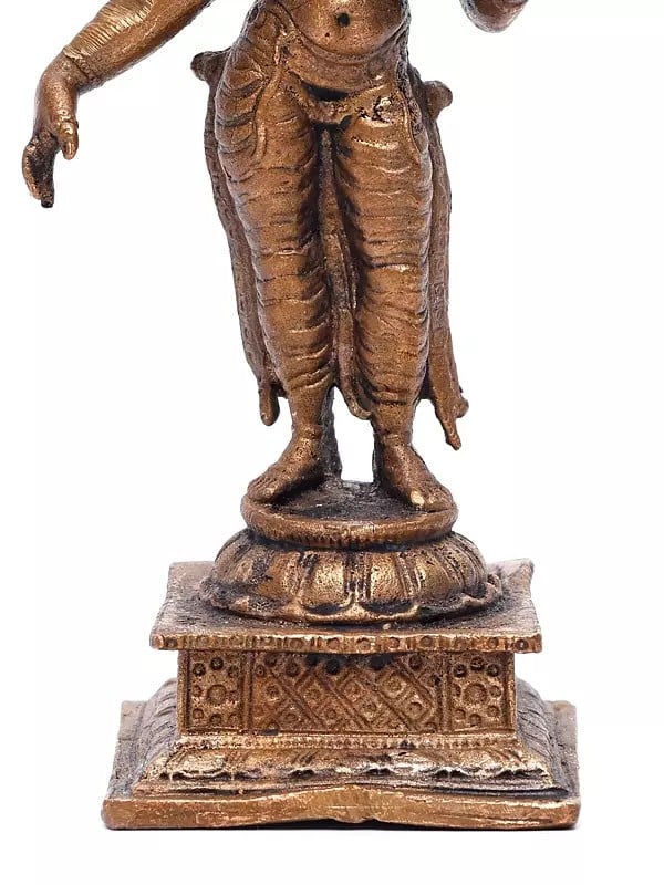 Exotic India 5" Small Hindu Goddess Parvati | Copper Statue 