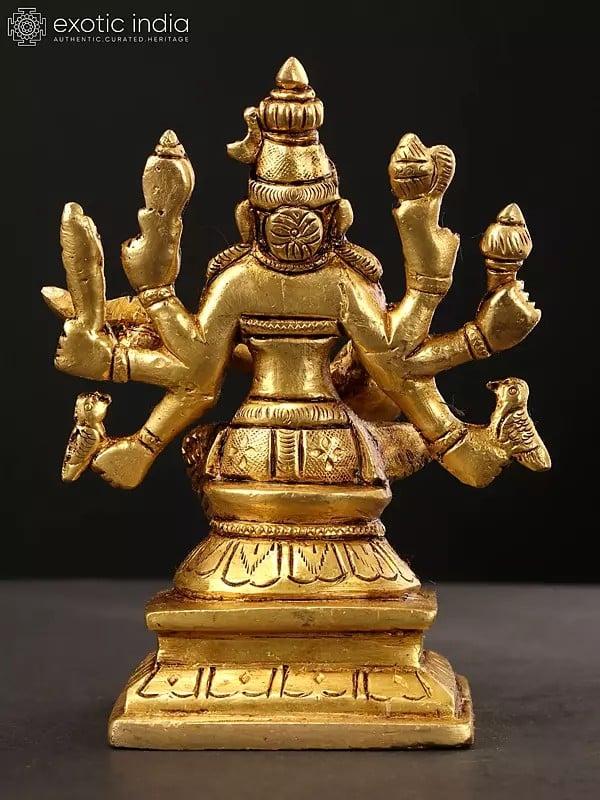 Exotic India 5" Small Mahavidya Matangi Brass Statue 