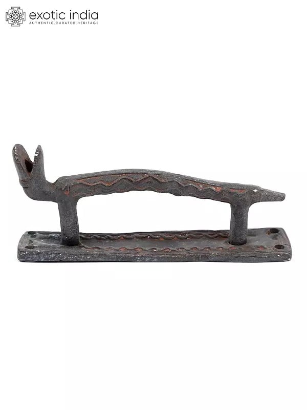 exotic india 5" Snake Design Vintage Look Brass Door Handle 