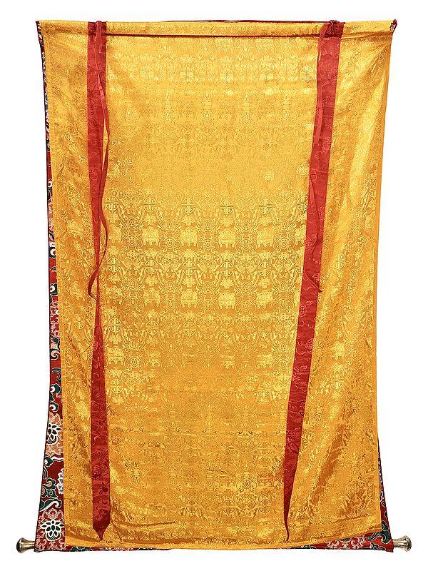 Exotic India 52" X 36" Superfine Goddess Green Tara - Tibetan Buddhist | Handmade 