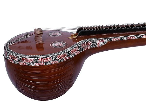 Exotic India 53" Jackfruit Wood Devi Saraswati Veena | Musical Instrument 