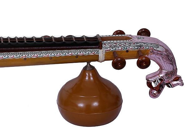 Exotic India 53" Jackfruit Wood Saraswati Veena | Musical Instrument