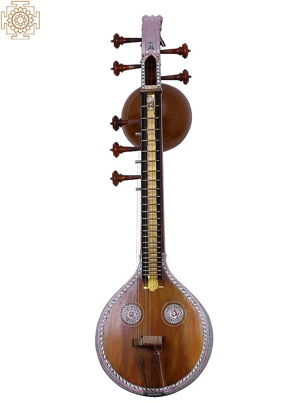 Exotic India 53" Jackfruit Wood Saraswati Veena | Musical Instrument