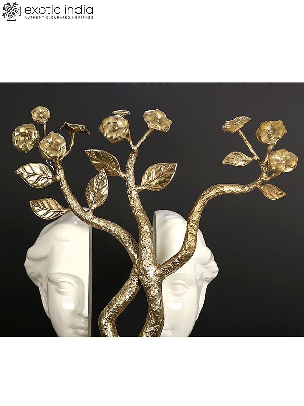 Exotic India 56" The Natural Life Of Man | Modern Art Sculpture | Brass And Resin