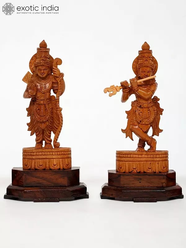 Exotic India 6" Dashavatara Of Lord Vishnu | Set Of 10 Statues 